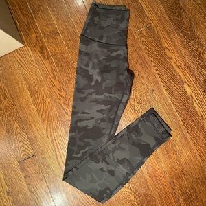 Size 2 Lululemon leggings in a camo pattern